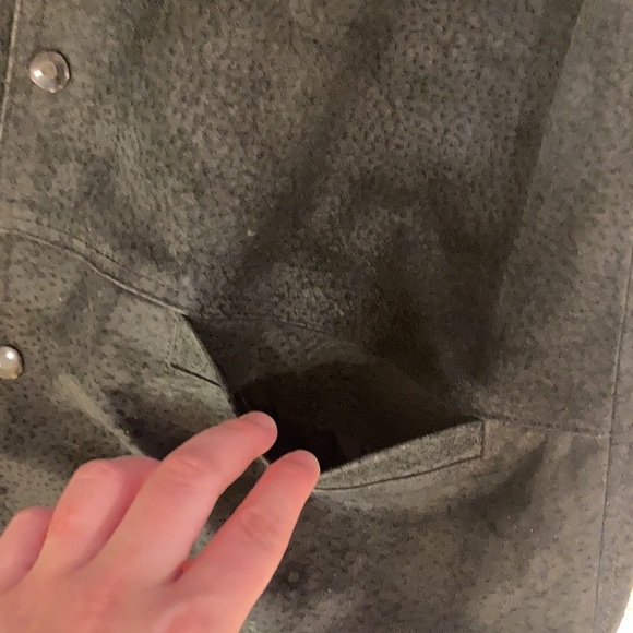 Men’s Authentic NRA Distressed Black Suede Leather Conceal Carry Vest Size M - Picture 7 of 16